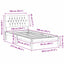 Sengestel med Polstret Hovedgavl Hvid 100 x 200 cm