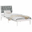 Sengestel med Polstret Hovedgavl Hvid 75 x 190 cm