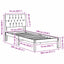Sengestel med Polstret Hovedgavl Hvid 75 x 190 cm