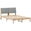 Sengestel med hovedgærde Brun 135 x 190 cm Massiv fyrretræ