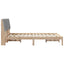 Sengestel med hovedgærde Brun 135 x 190 cm Massiv fyrretræ