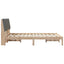 Sengestel med hovedgærde Brun 135 x 190 cm Massiv fyrretræ