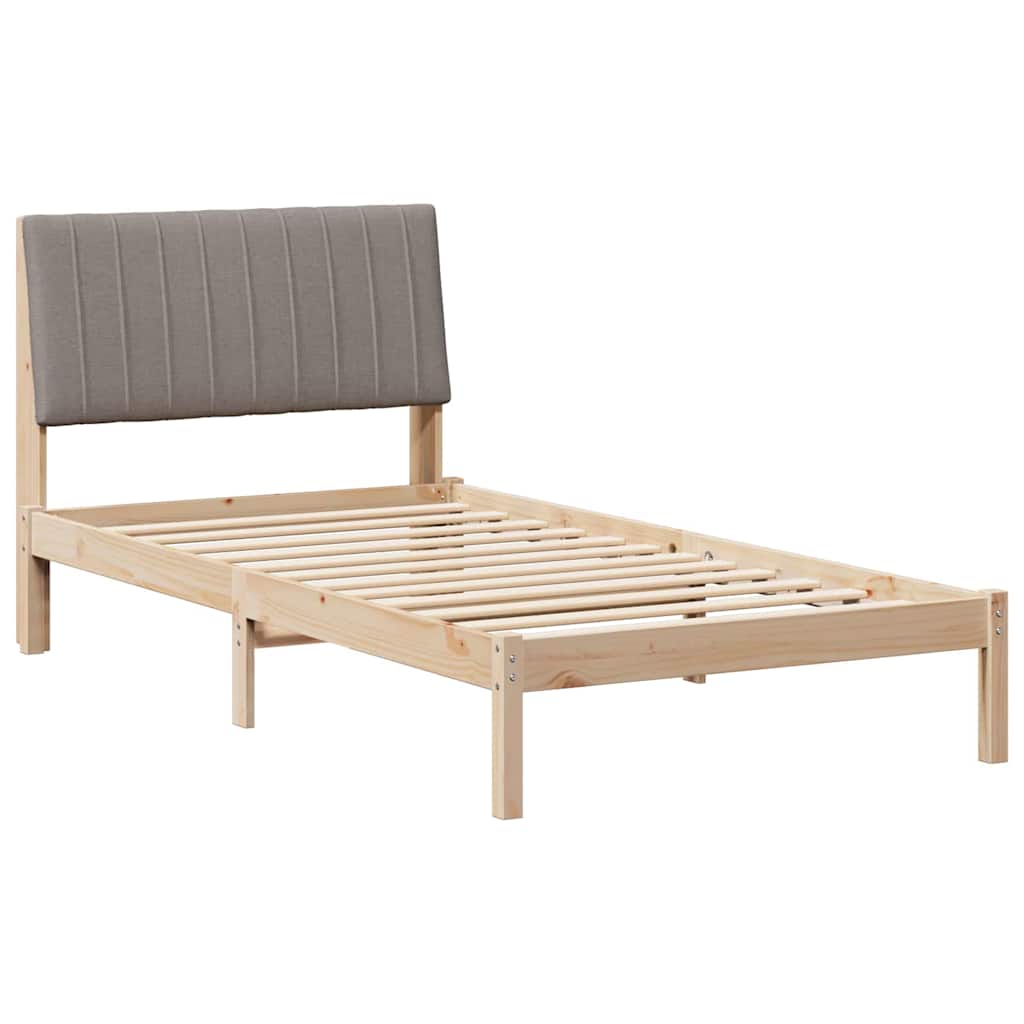 Sengestel med hovedgærde Brun 100 x 200 cm Massiv fyrretræ