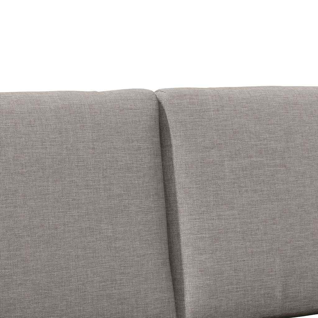 Polstret sengegavl Gråbrun 120 cm Massiv fyrretræ