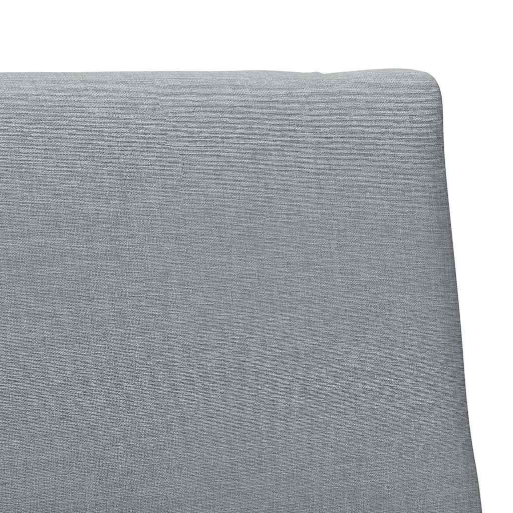 Polstret sengegavl Lysegrå 100 cm Massiv fyrretræ