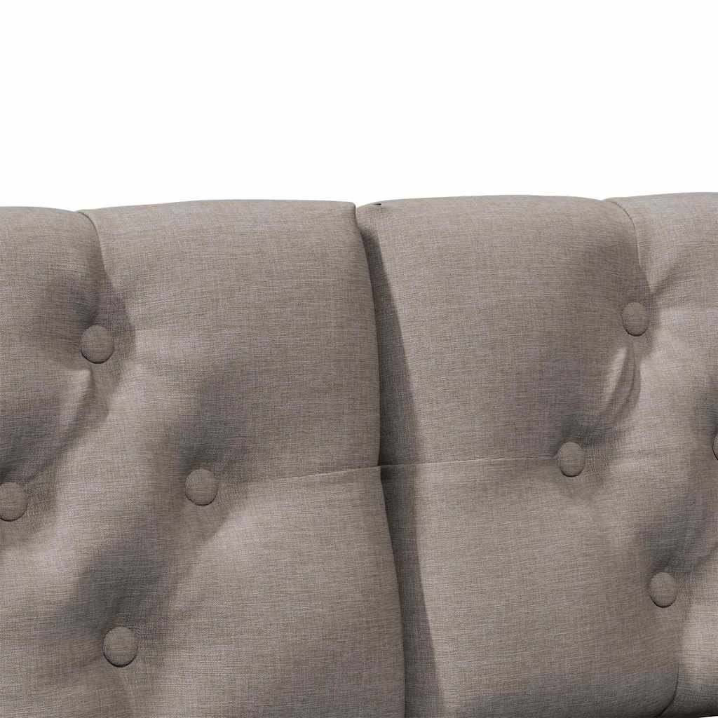 Polstret sengegavl Gråbrun 180 cm Massiv fyrretræ