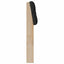 Polstret sengegavl Sort 140 cm Massiv fyrretræ