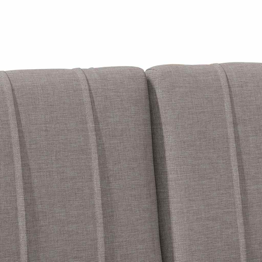 Polstret sengegavl Gråbrun 160 cm Massiv fyrretræ