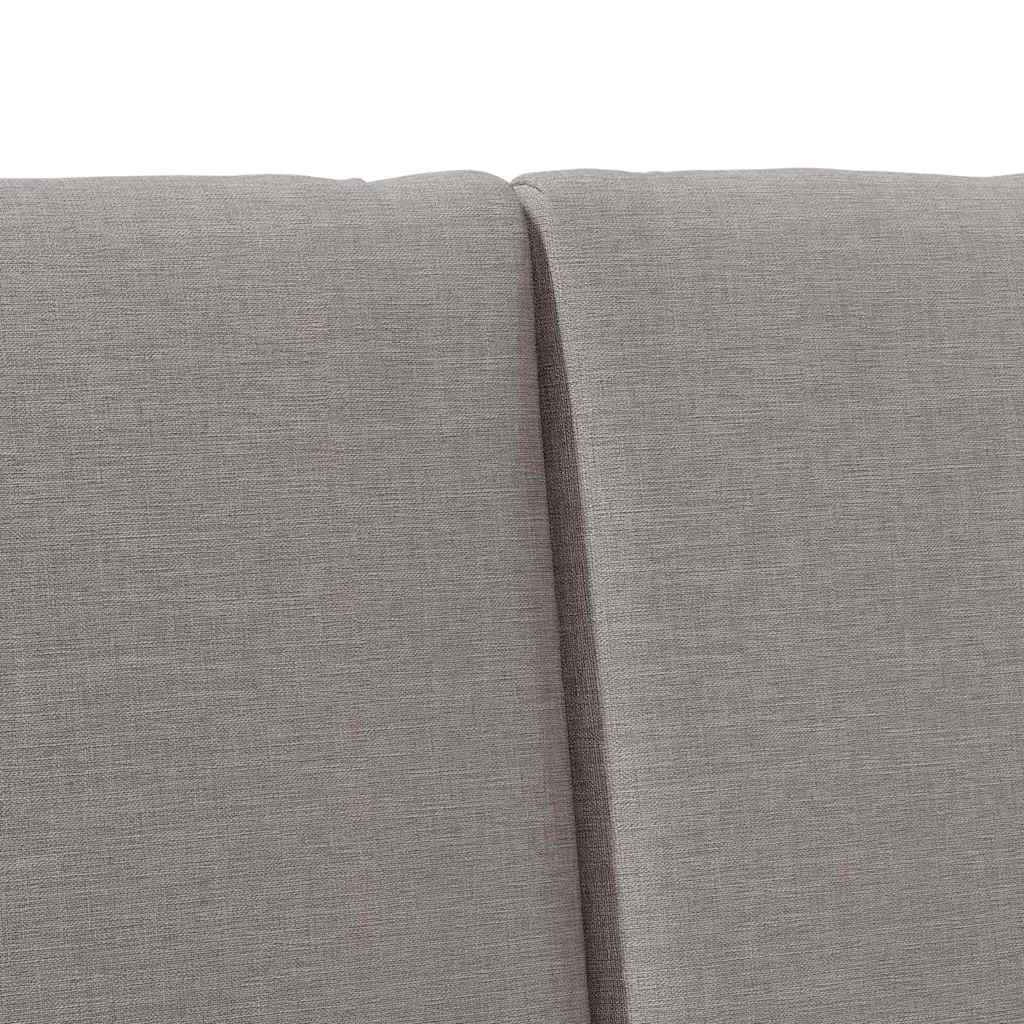 Polstret sengegavl Gråbrun 150 cm Massiv fyrretræ