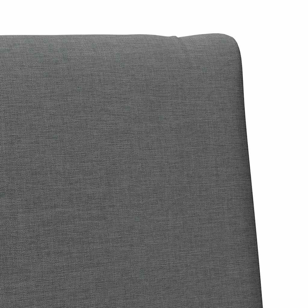 Polstret sengegavl Mørkegrå 90 cm Massiv fyrretræ