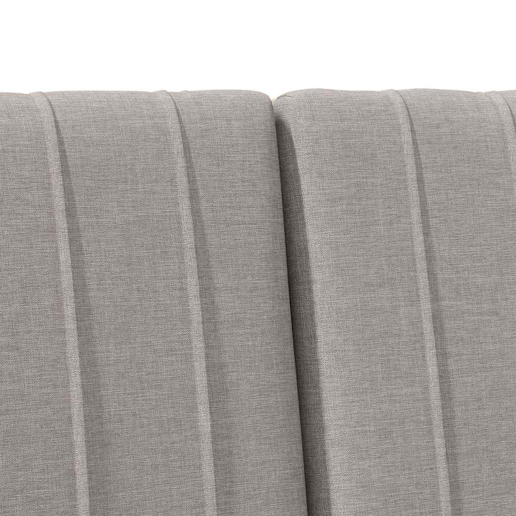 Polstret sengegavl Gråbrun 120 cm Massiv fyrretræ