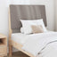 Polstret sengegavl Gråbrun 80 cm Massiv fyrretræ