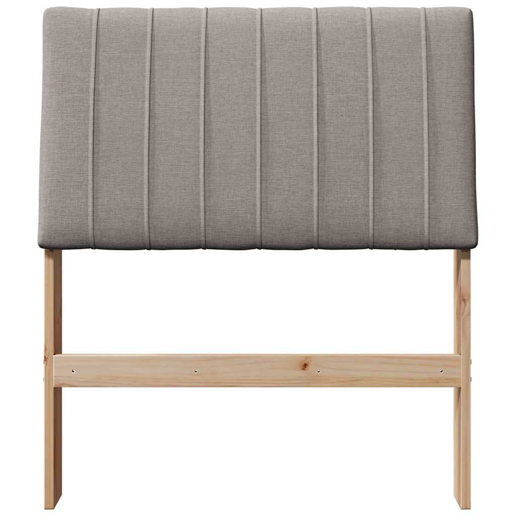 Polstret sengegavl Gråbrun 80 cm Massiv fyrretræ