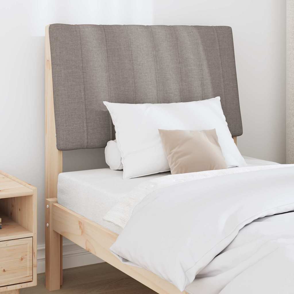 Polstret sengegavl Gråbrun 75 cm Massiv fyrretræ