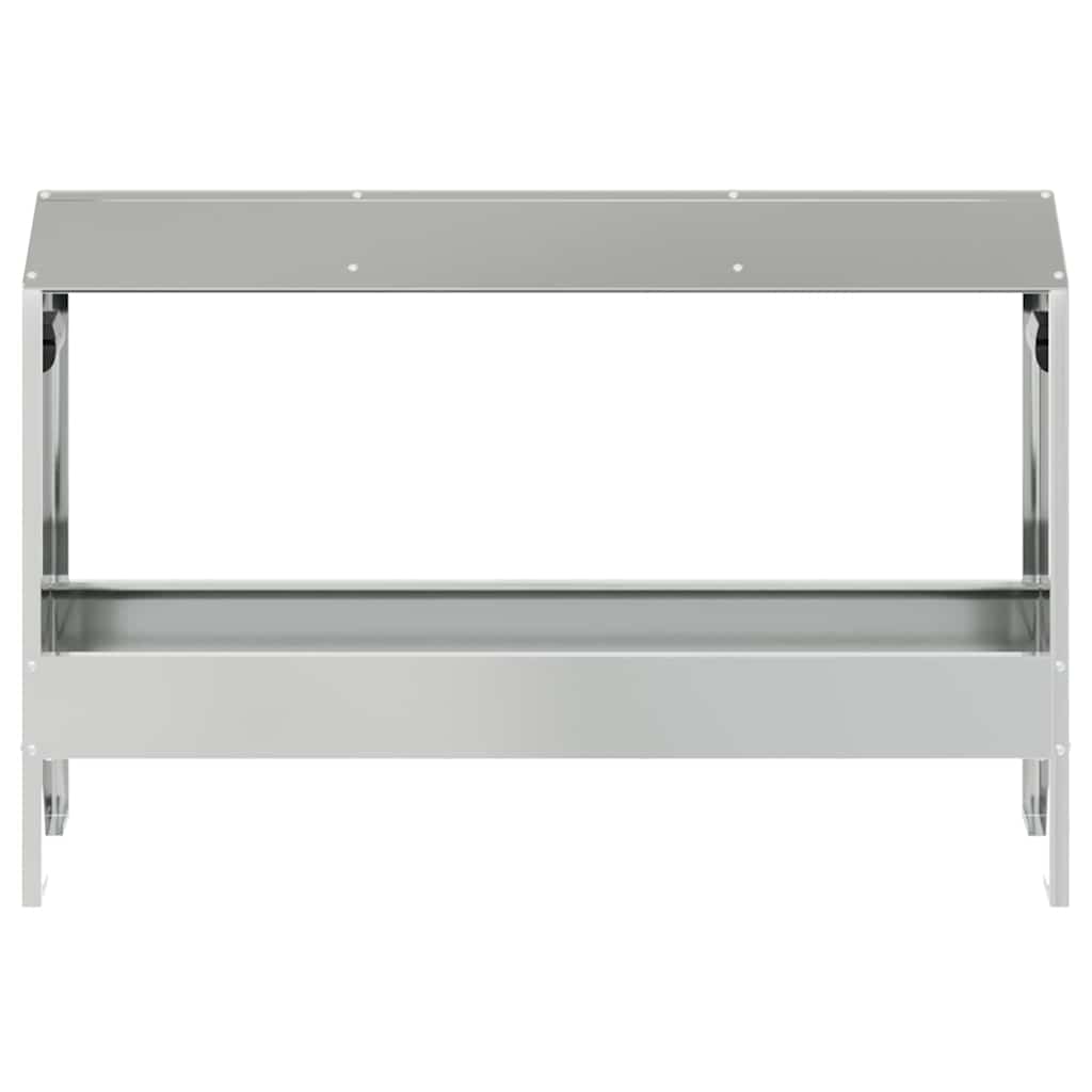 Kyllingefodertrug Sølv 81 x 32 x 53,5 cm Galvaniseret stål