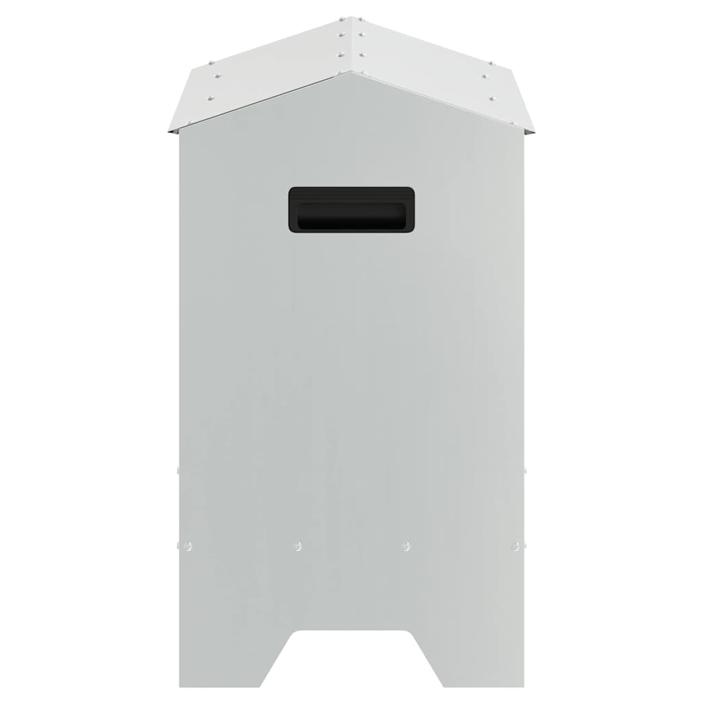 Kyllingefodertrug Sølv 81 x 32 x 53,5 cm Galvaniseret stål