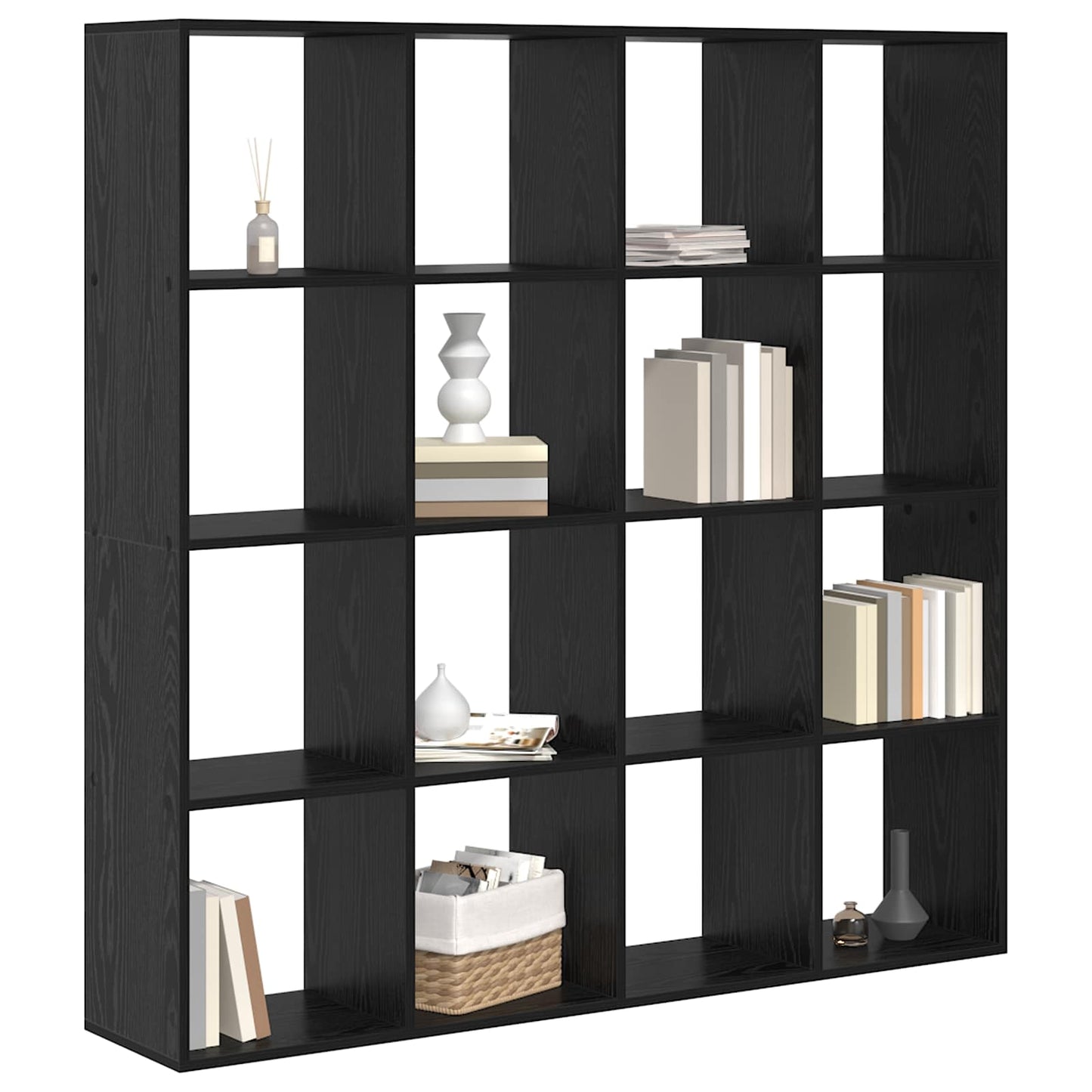 Bogskab Sort eg 137,5 x 29 x 137,5 cm Konstrueret træ