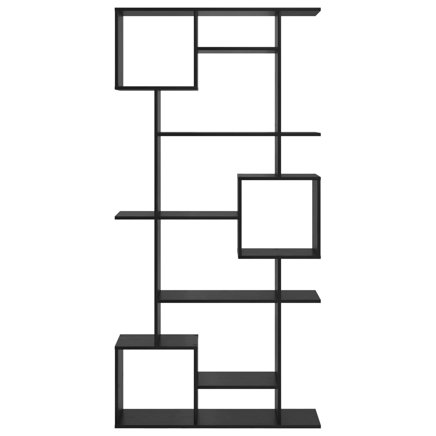 Bogskab 9 niveauer 92 x 29 x 188 cm Konstrueret træ Sort eg