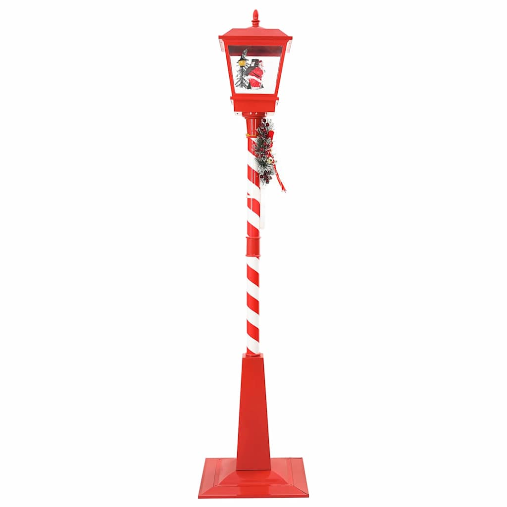 Julegadelampe med lanterne Rød 40,5x40,5x180cm Plastik