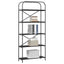 Bogreol 5 niveauer 80 x 30 x 183 cm Konstrueret træ Sort eg