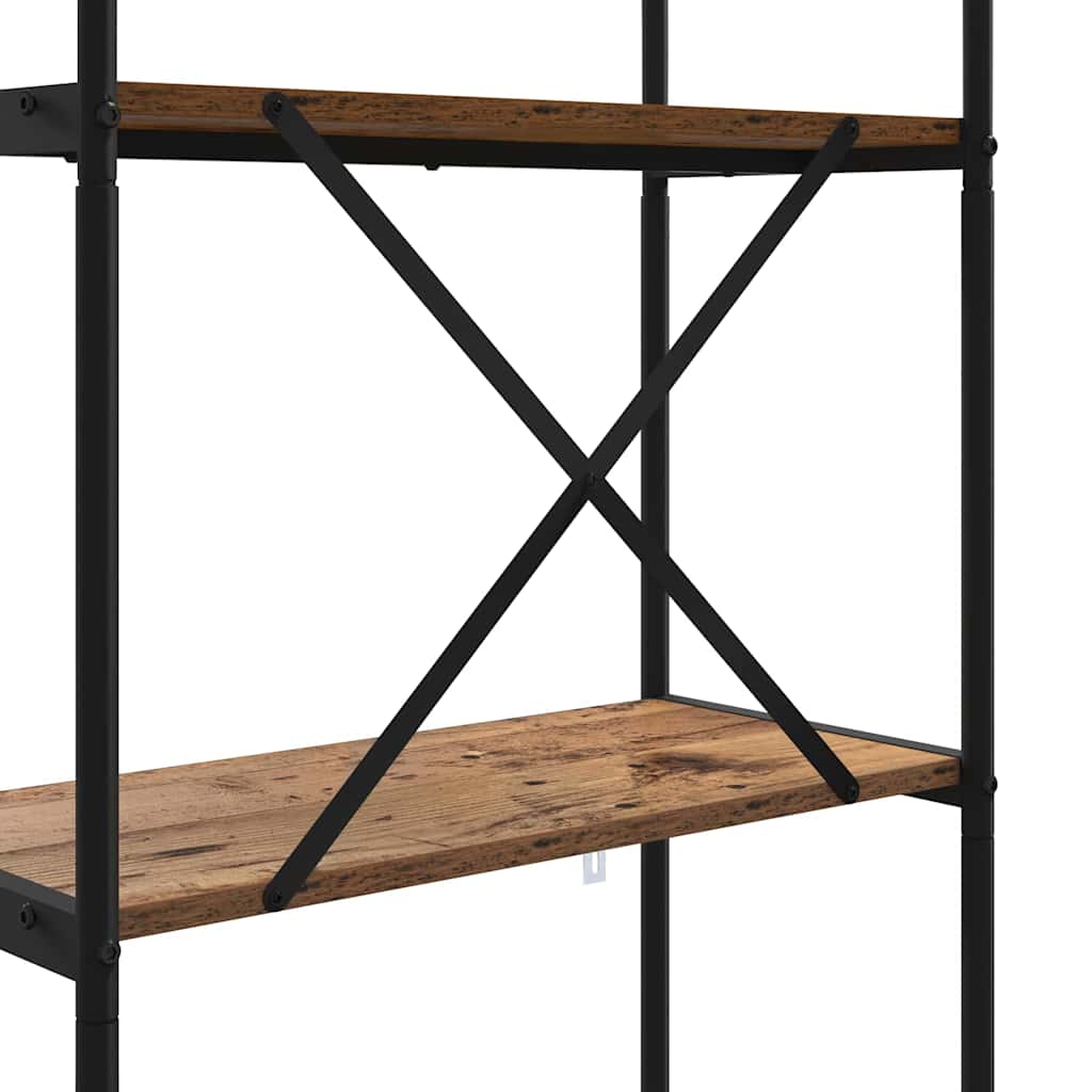 Bogreol Gammelt træ 80 x 30 x 183 cm Konstrueret træ