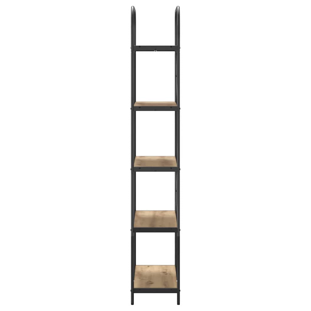 Bogreol 5 niveauer 80 x 30 x 183 cm Konstrueret træ