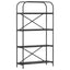 Bogreol 4 niveauer 80 x 30 x 146 cm Konstrueret træ Sort eg