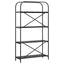 Bogreol 4 niveauer 80 x 30 x 146 cm Konstrueret træ Sort eg