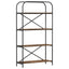 Bogreol 4 niveauer 80 x 30 x 146 cm Konstrueret træ Røget eg