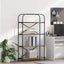 Bogreol 4 niveauer 80 x 30 x 146 cm Konstrueret træ