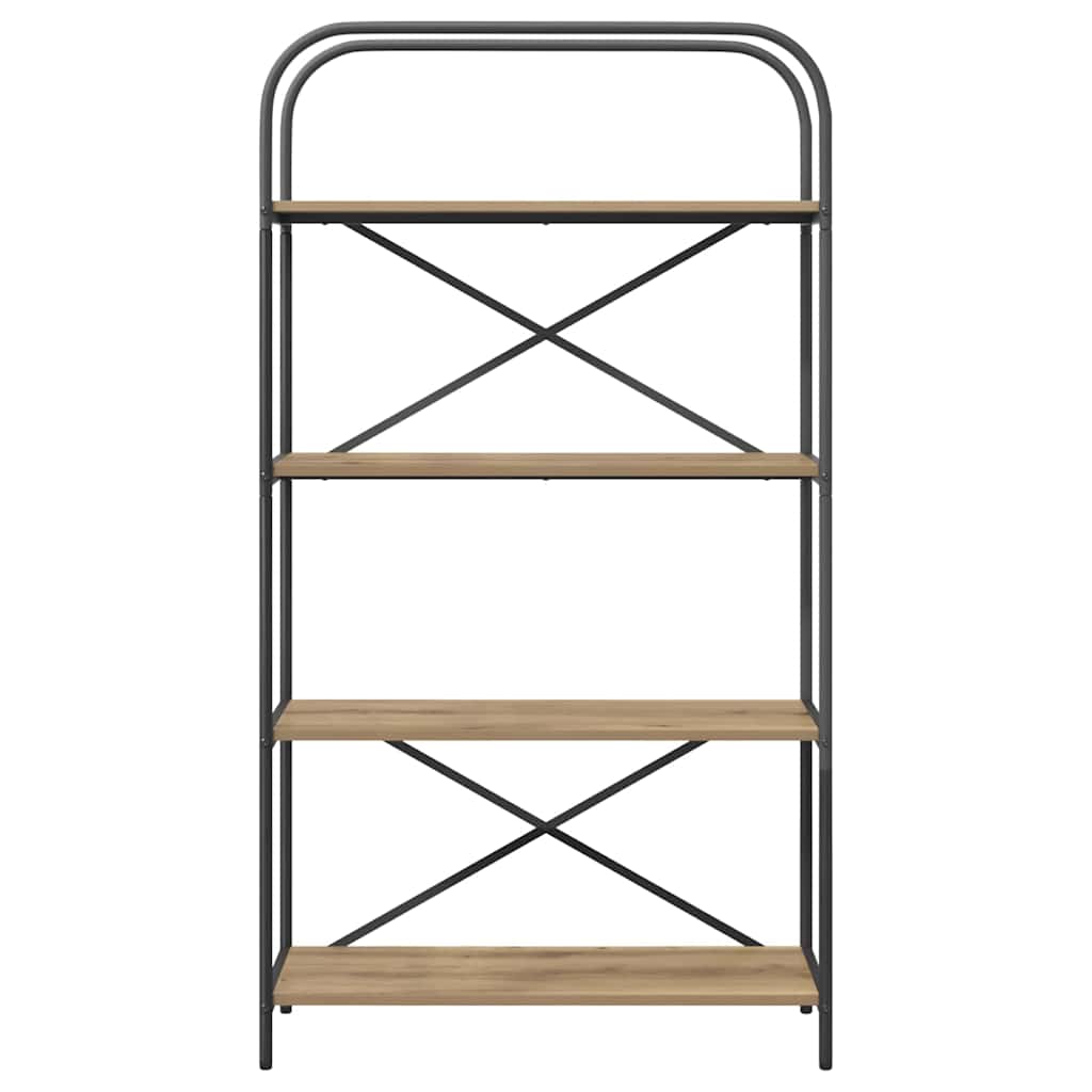 Bogreol 4 niveauer 80 x 30 x 146 cm Konstrueret træ