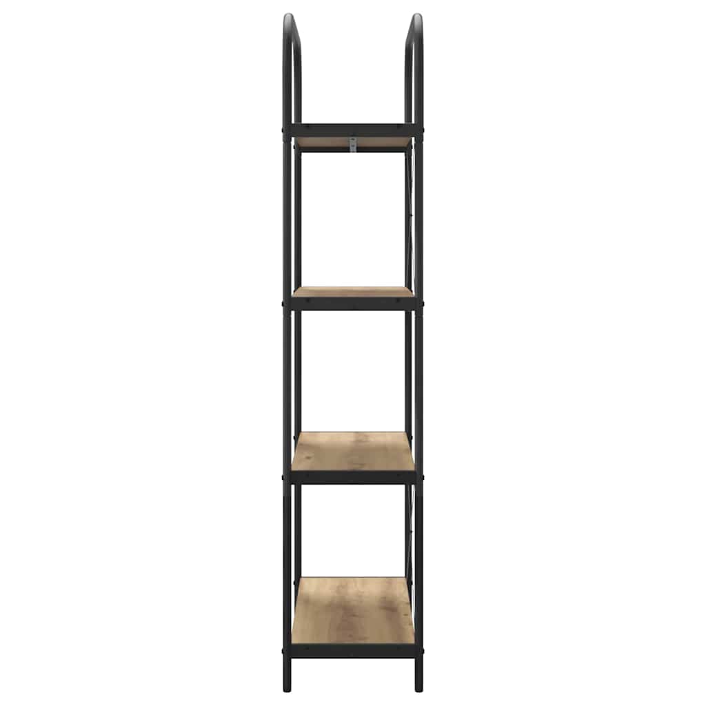 Bogreol 4 niveauer 80 x 30 x 146 cm Konstrueret træ