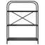 Bogreol 3 niveauer 80 x 30 x 109 cm Konstrueret træ Sort eg