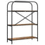 Bogreol 3 niveauer 80 x 30 x 109 cm Konstrueret træ Røget eg