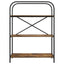 Bogreol 3 niveauer 80 x 30 x 109 cm Konstrueret træ Røget eg
