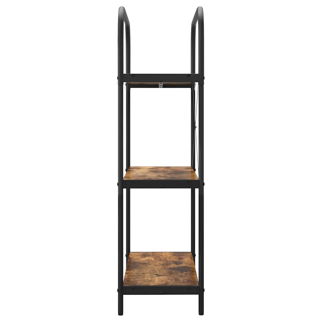 Bogreol 3 niveauer 80 x 30 x 109 cm Konstrueret træ Røget eg