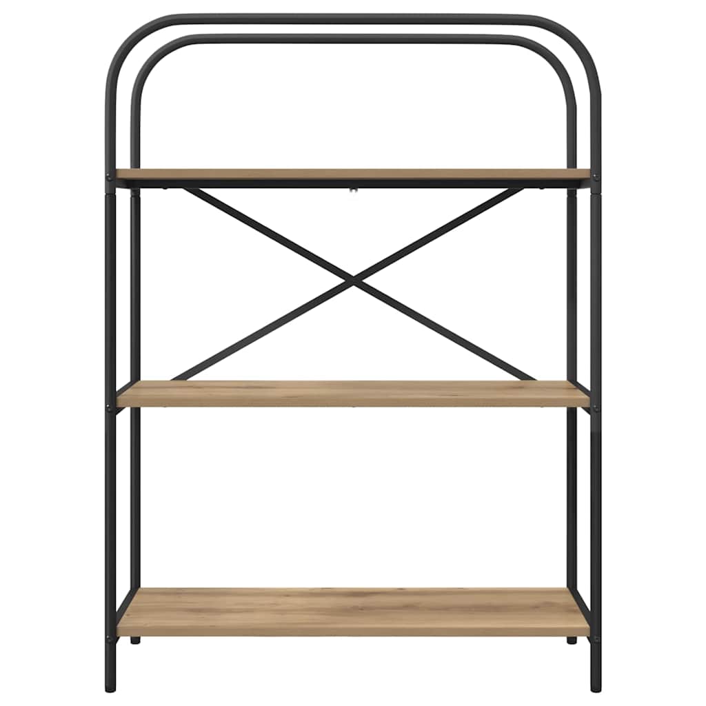 Bogreol 3 niveauer 80 x 30 x 109 cm Konstrueret træ