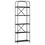 Bogreol 5 niveauer 60 x 30 x 183 cm Konstrueret træ Sort eg