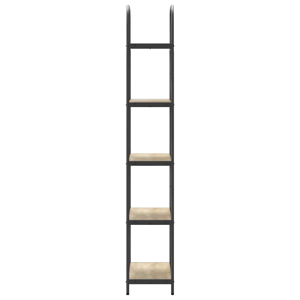 Bogreol 5 niveauer 60 x 30 x 183 cm Konstrueret træ Sonoma eg