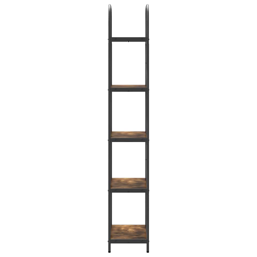 Bogreol 5 niveauer 60 x 30 x 183 cm Konstrueret træ Røget eg