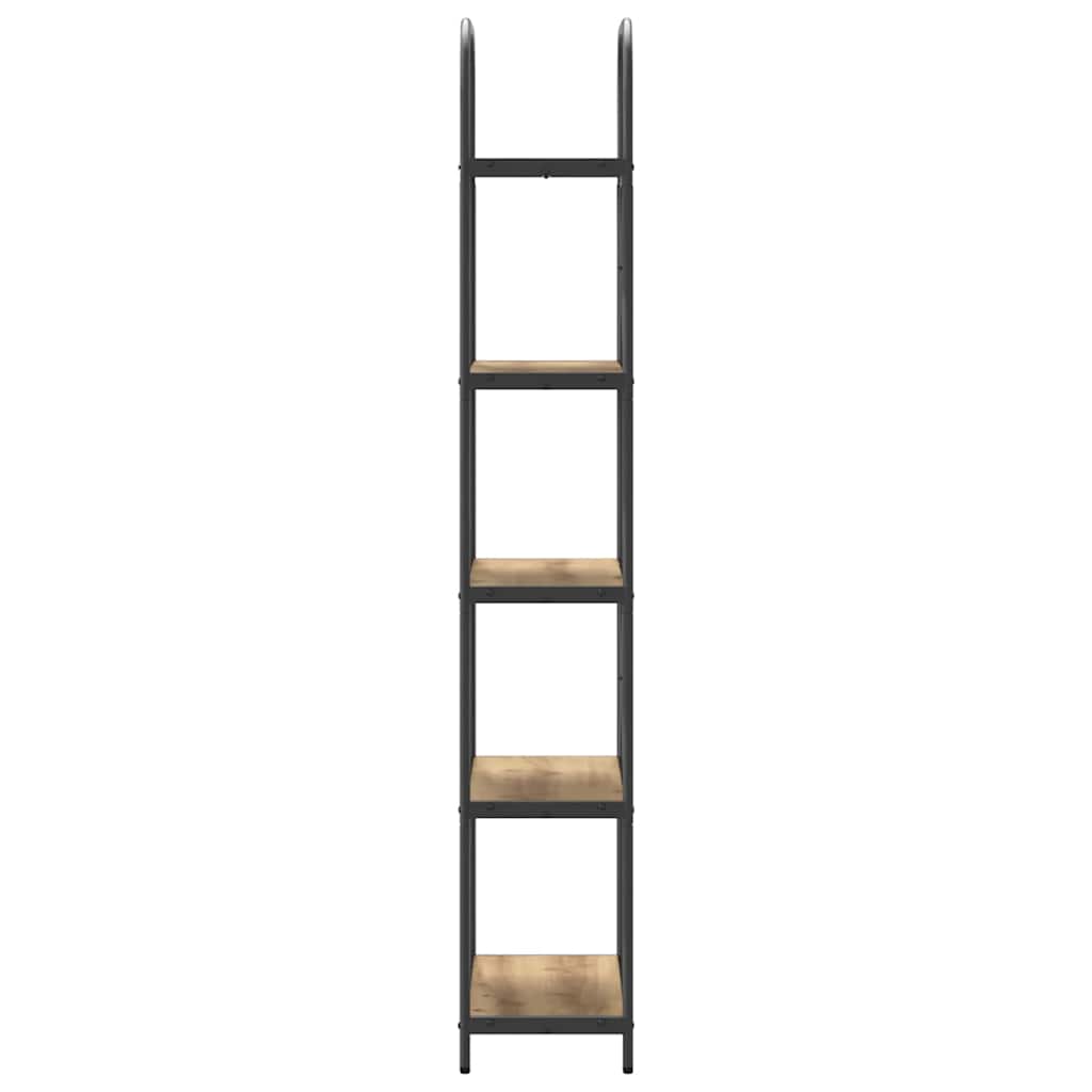 Bogreol 5 niveauer 60 x 30 x 183 cm Konstrueret træ
