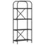 Bogreol 4 niveauer 60 x 30 x 146 cm Konstrueret træ Sort eg