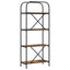Bogreol Røget eg 60 x 30 x 146 cm Konstrueret træ