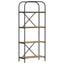 Bogreol 4 niveauer 60 x 30 x 146 cm Konstrueret træ