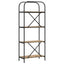 Bogreol 4 niveauer 60 x 30 x 146 cm Konstrueret træ