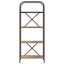 Bogreol 4 niveauer 60 x 30 x 146 cm Konstrueret træ