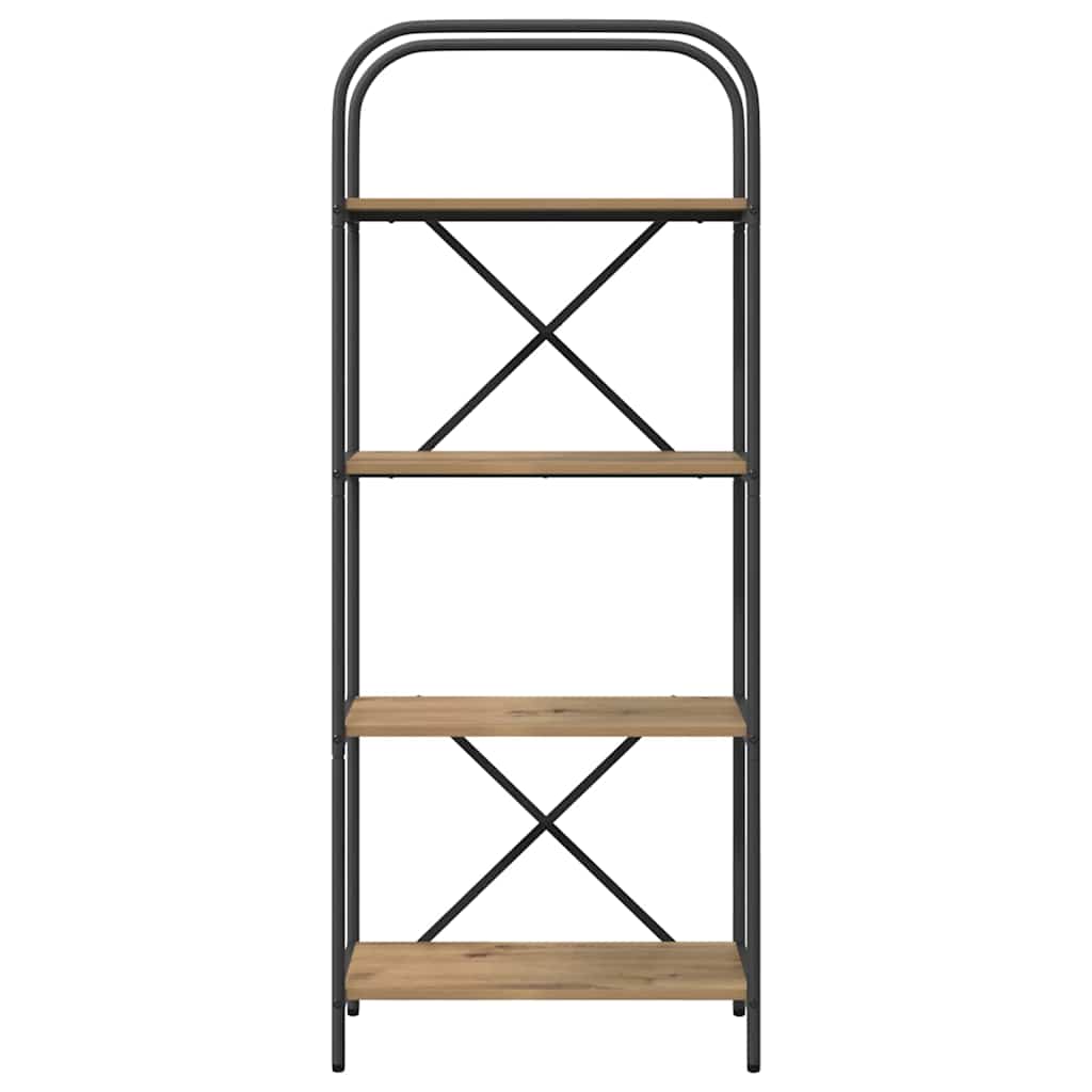 Bogreol 4 niveauer 60 x 30 x 146 cm Konstrueret træ