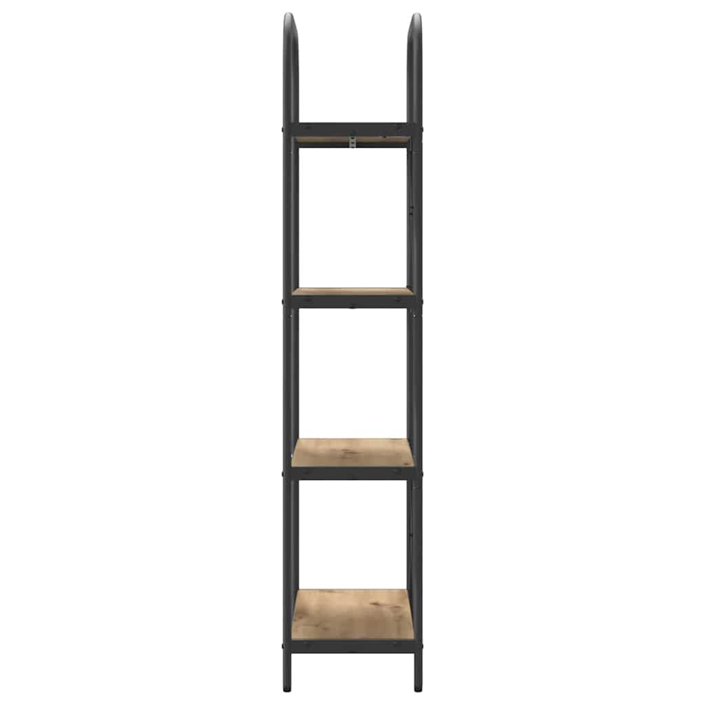Bogreol 4 niveauer 60 x 30 x 146 cm Konstrueret træ