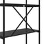 Bogreol 3 niveauer 60 x 30 x 109 cm Konstrueret træ Sort eg