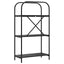 Bogreol Sort eg 60 x 30 x 109 cm Konstrueret træ